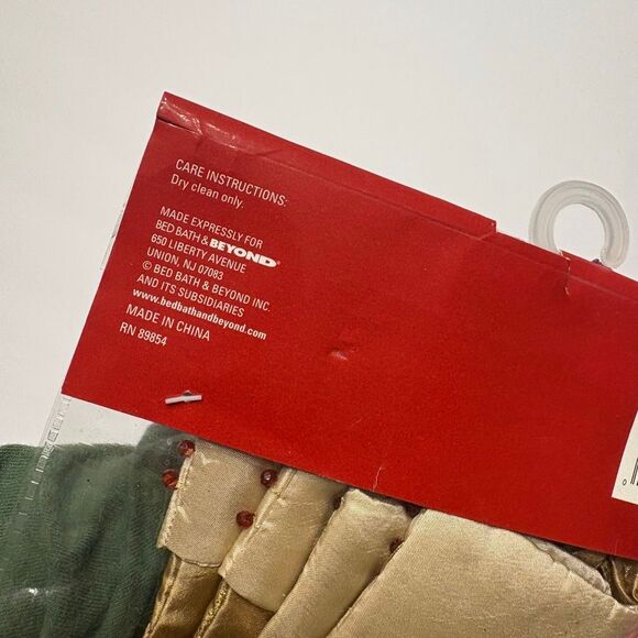 Set of 4 Gold Champagne Beaded Christmas Stocking Utensil Holder - Picture 2 of 3